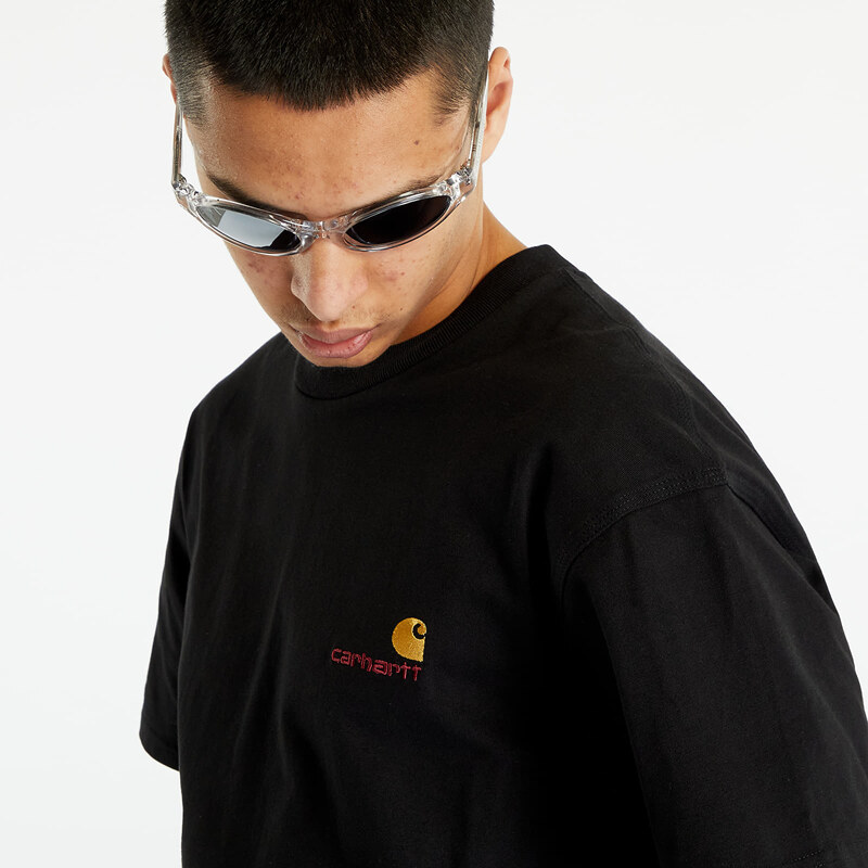 Tričko Carhartt WIP S/S American UNISEX Script T-Shirt Black XS
