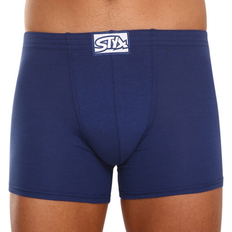 3PACK pánské boxerky Styx long klasická guma modré (F9676869)