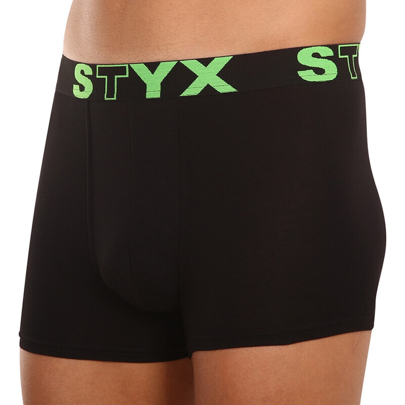 Pánské boxerky Styx sportovní guma černé (G962)