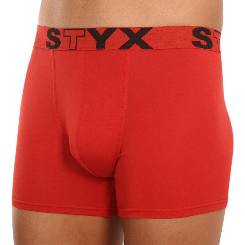 Pánské boxerky Styx long sportovní guma červené (U1064)
