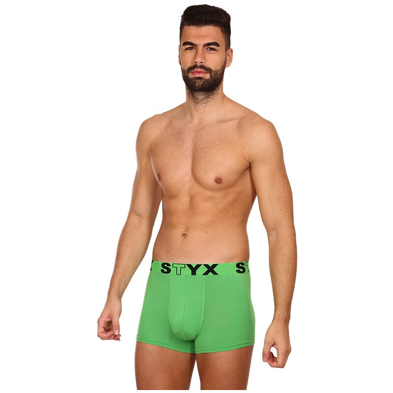 Pánské boxerky Styx sportovní guma zelené (G1069)