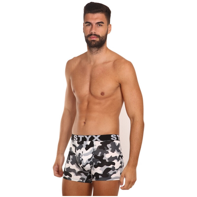 Pánské boxerky Styx long art sportovní guma maskáč (U1457)