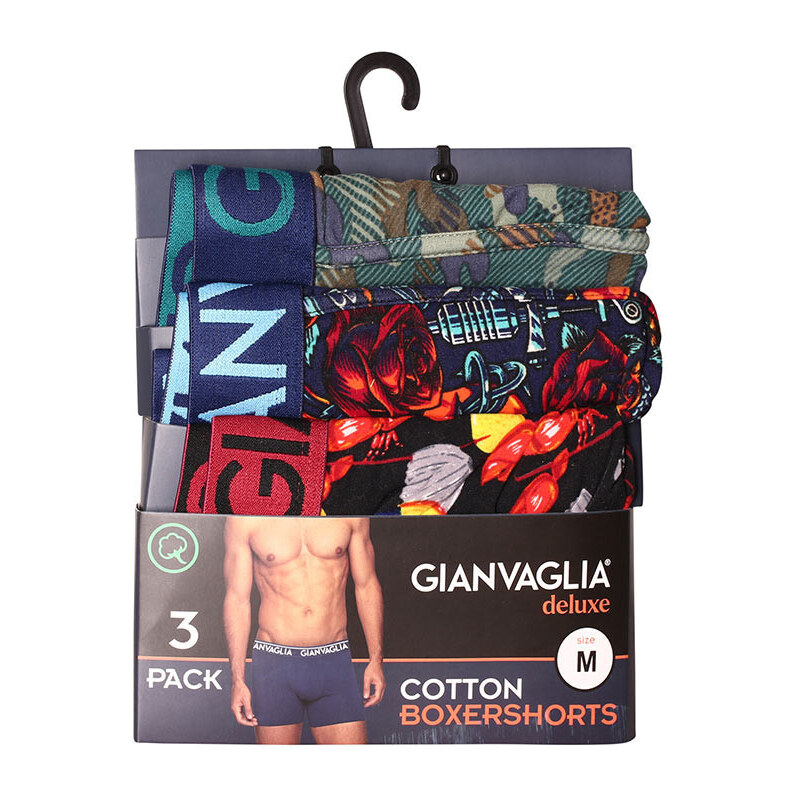 3PACK pánské boxerky Gianvaglia vícebarevné (GVG-5506)