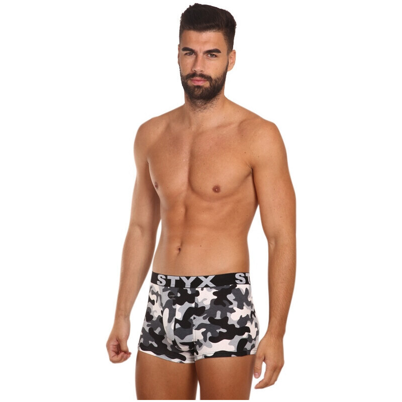 Pánské boxerky Styx art sportovní guma nadrozměr maskáč (R1457) 4