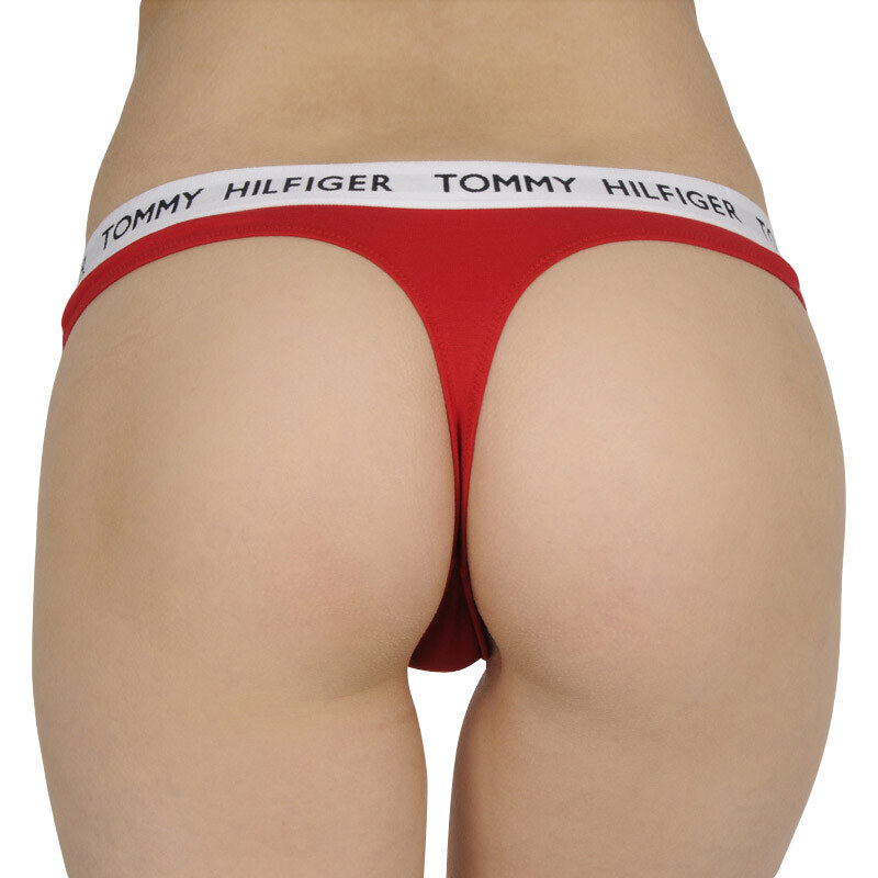 Dámská tanga Tommy Hilfiger červená (UW0UW02198 XCN)