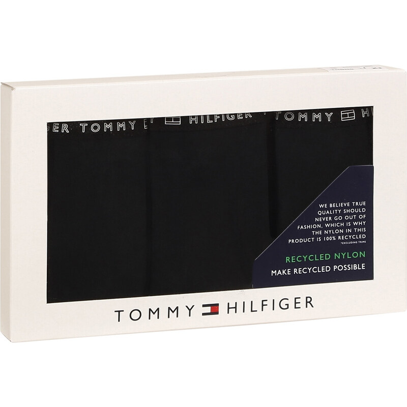 3PACK dámská tanga Tommy Hilfiger černá (UW0UW02824 0R7)