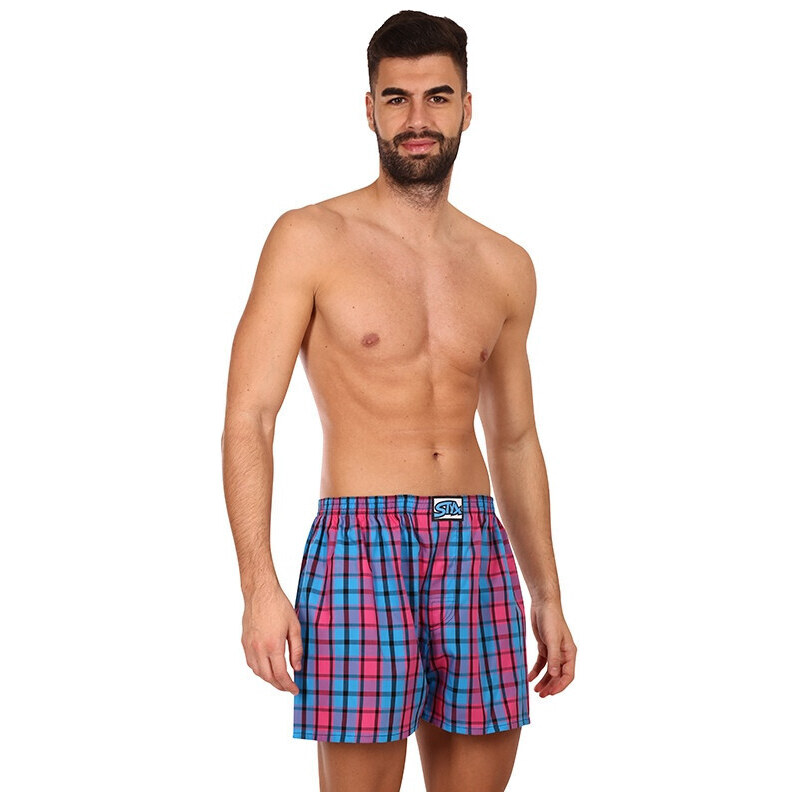 3PACK pánské trenky Styx klasická guma vícebarevné (3A93489)