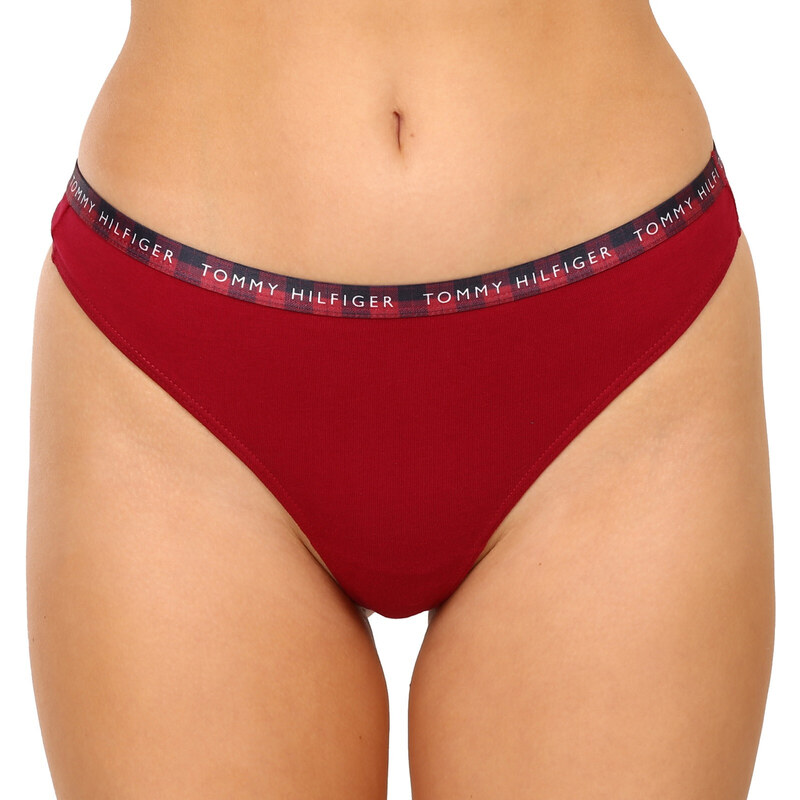 3PACK dámská tanga Tommy Hilfiger vícebarevná (UW0UW03921 0WQ)