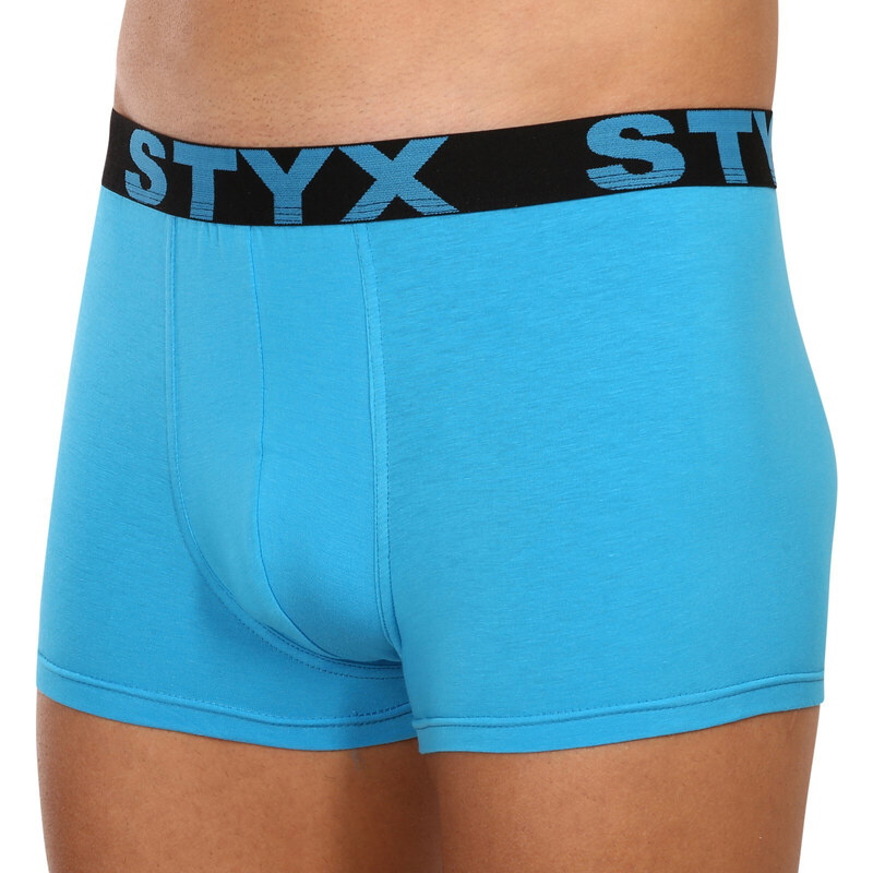 3PACK pánské boxerky Styx sportovní guma světle modré (3G1169)