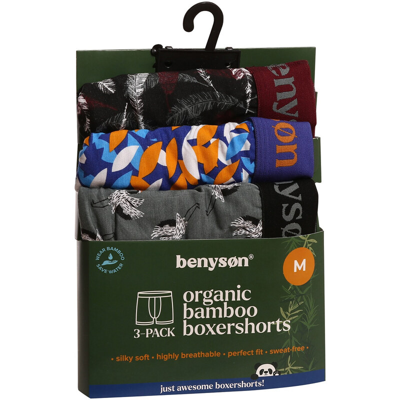 3PACK pánské boxerky Benysøn bambusové vícebarevné (BENY-7010)