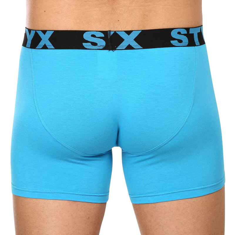 Pánské boxerky Styx long sportovní guma světle modré (U1169)