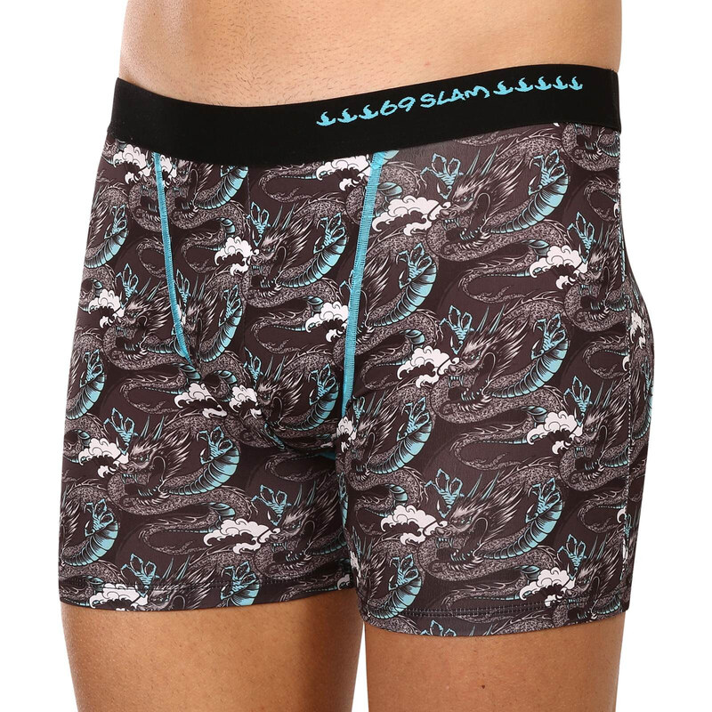 Pánské boxerky 69SLAM fit moon dragon blue (MBYMNB-PO)