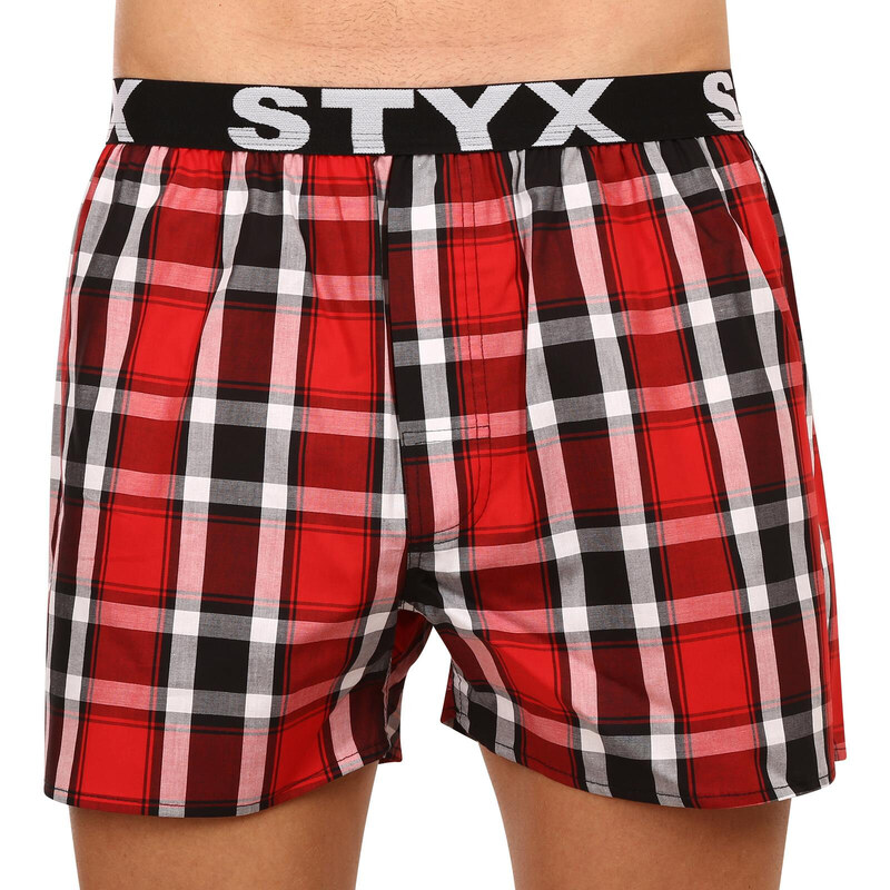 3PACK pánské trenky Styx sportovní guma vícebarevné (B9343536)