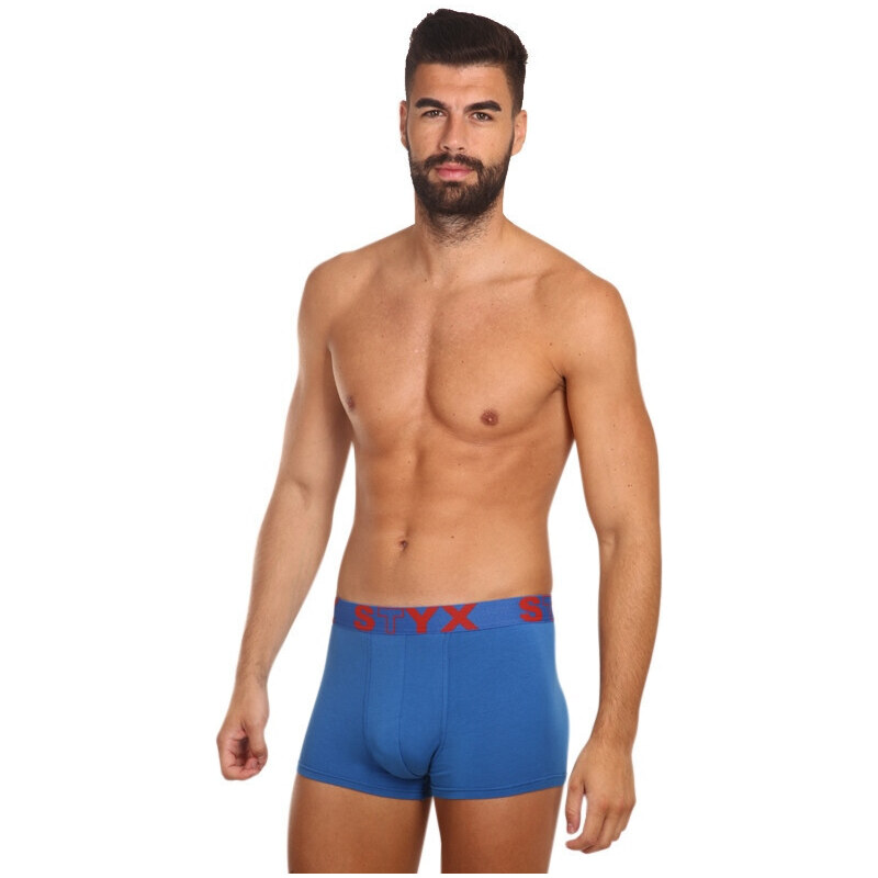 3PACK pánské boxerky Styx sportovní guma modré (3G96789)