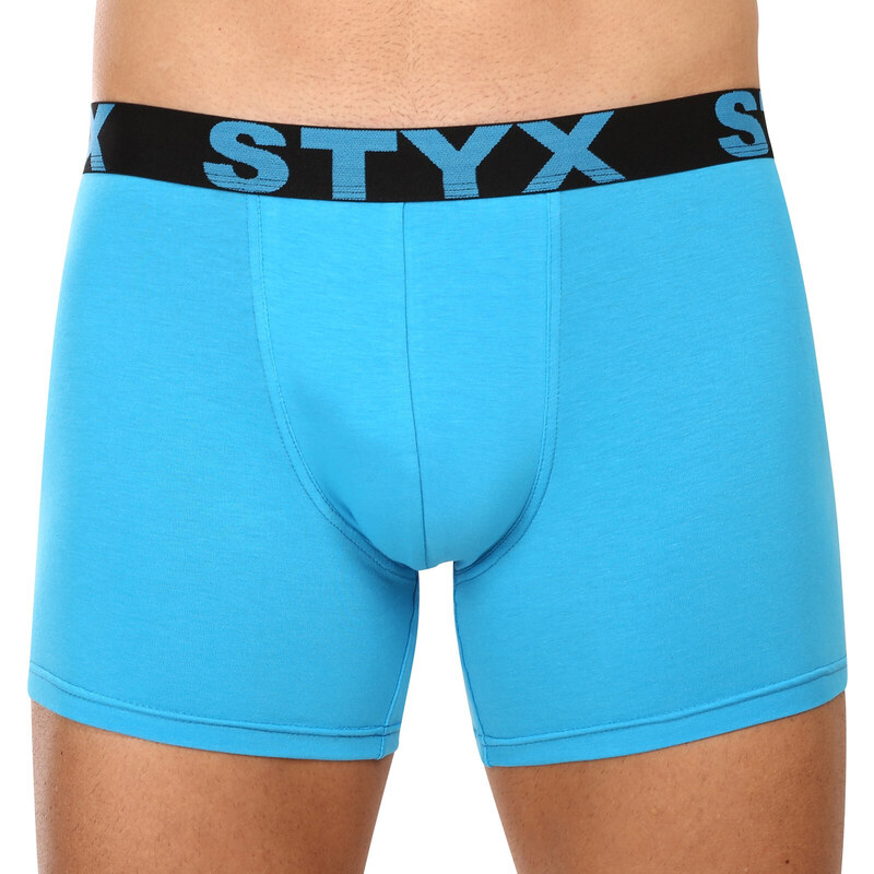 3PACK pánské boxerky Styx long sportovní guma světle modré (3U1169)