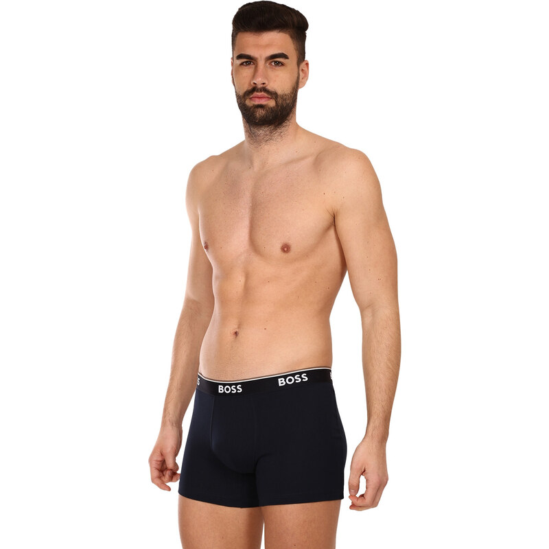 3PACK pánské boxerky BOSS tmavě modré (50475282 480)