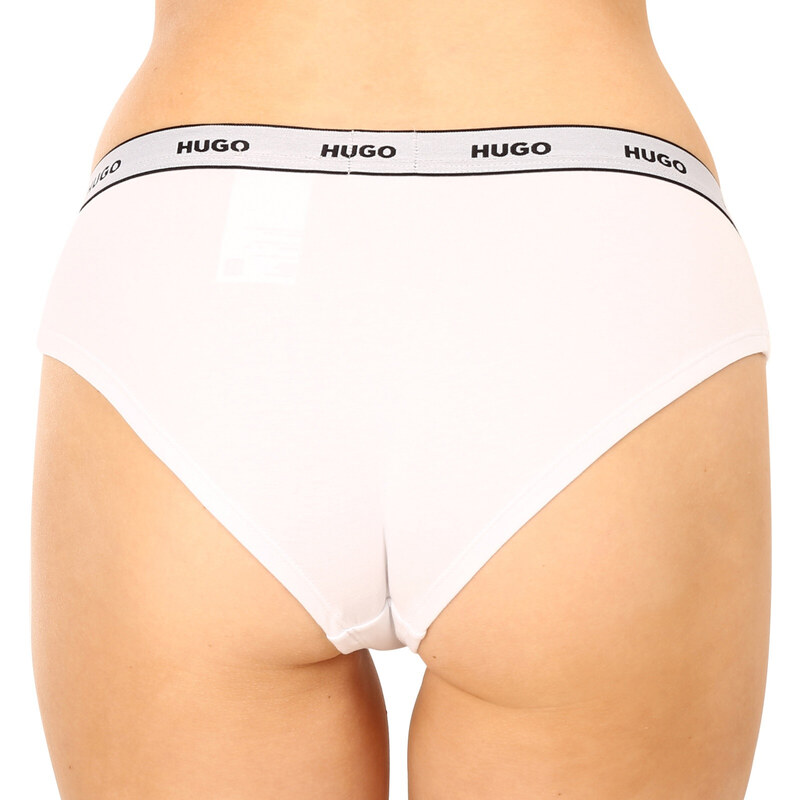 3PACK dámské kalhotky Hugo Boss bílé