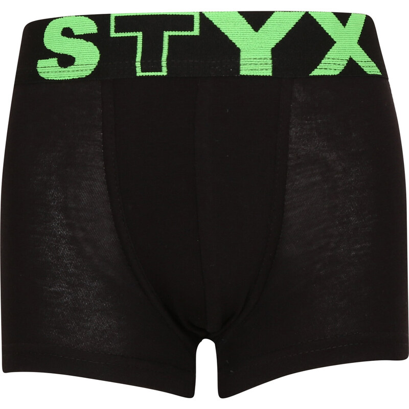 3PACK Dětské boxerky Styx sportovní guma černé (3GJ96012) 6-8