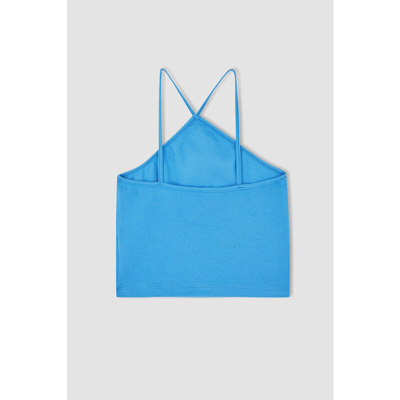 DEFACTO Fitted Cross Collar Ribbed Camisole Singlet