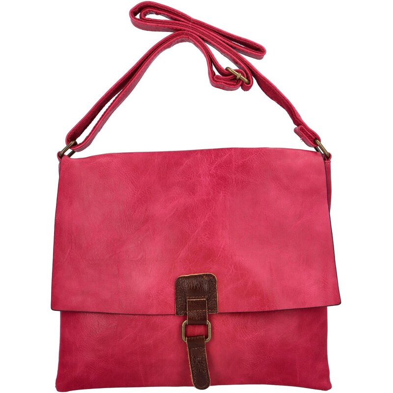 Dámská koženková crossbody růžová - Paolo Bags Ludmila růžová