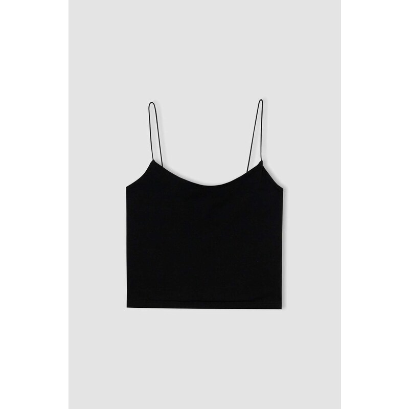 DEFACTO Slim Fit Elastic Rope Strap Cotton Singlet