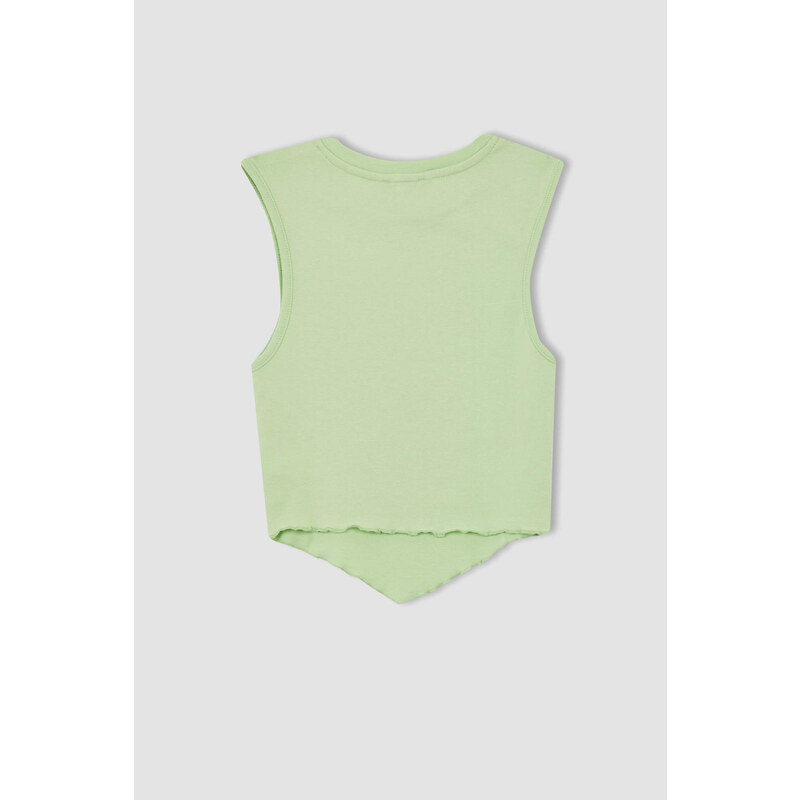 DEFACTO Fitted Printed Rib Singlet