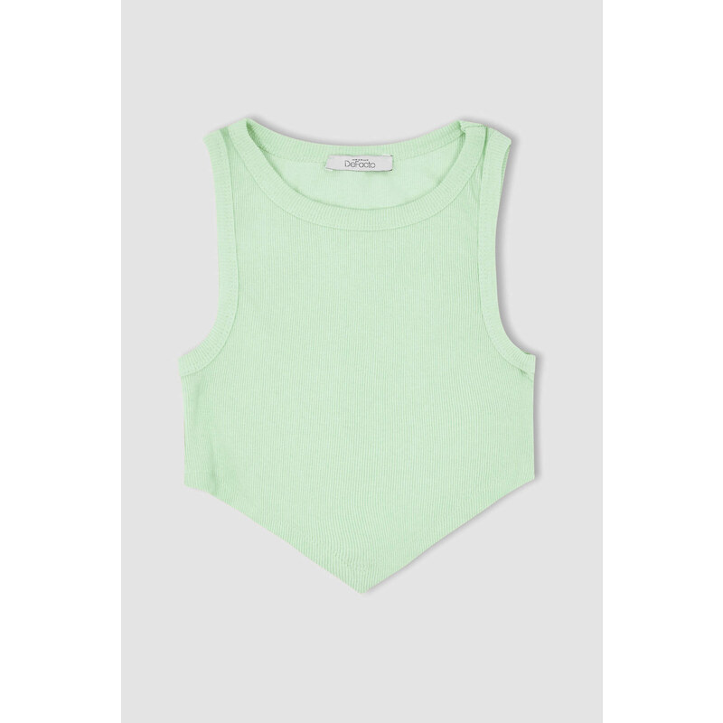 DEFACTO Super Crop Corduroy Knitted Singlet