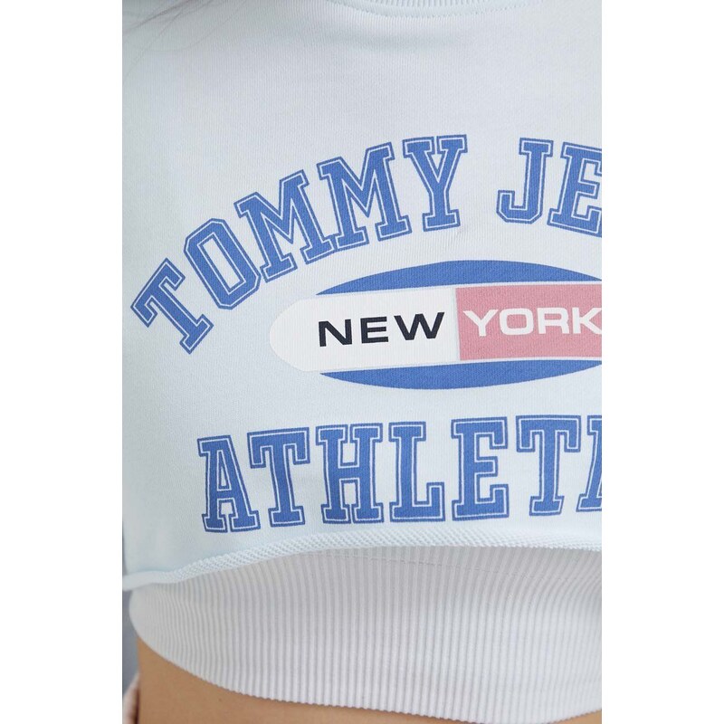 Bavlněná mikina Tommy Jeans dámská, s potiskem