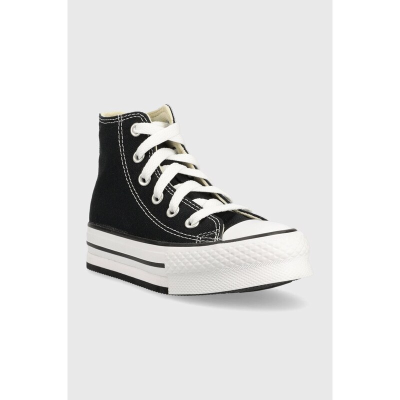 Dětské tenisky Converse CHCK TAYLOR ALL STAR EVA LIFT 372859C černá barva