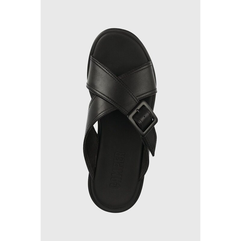 Kožené pantofle Camper Edy dámské, černá barva, K201384.002