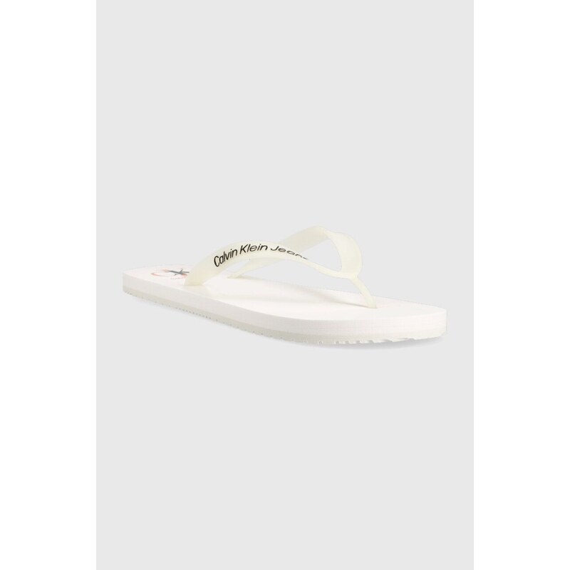 Žabky Calvin Klein Jeans BEACH SANDAL AOP pánské, černá barva, YM0YM00656