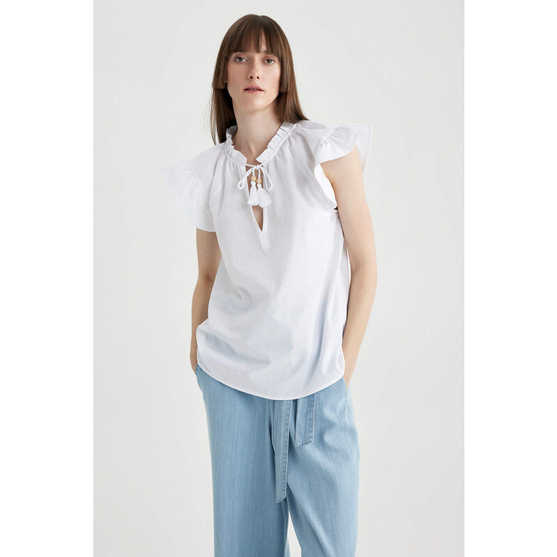 DEFACTO Regular Fit Short Sleeve Blouse