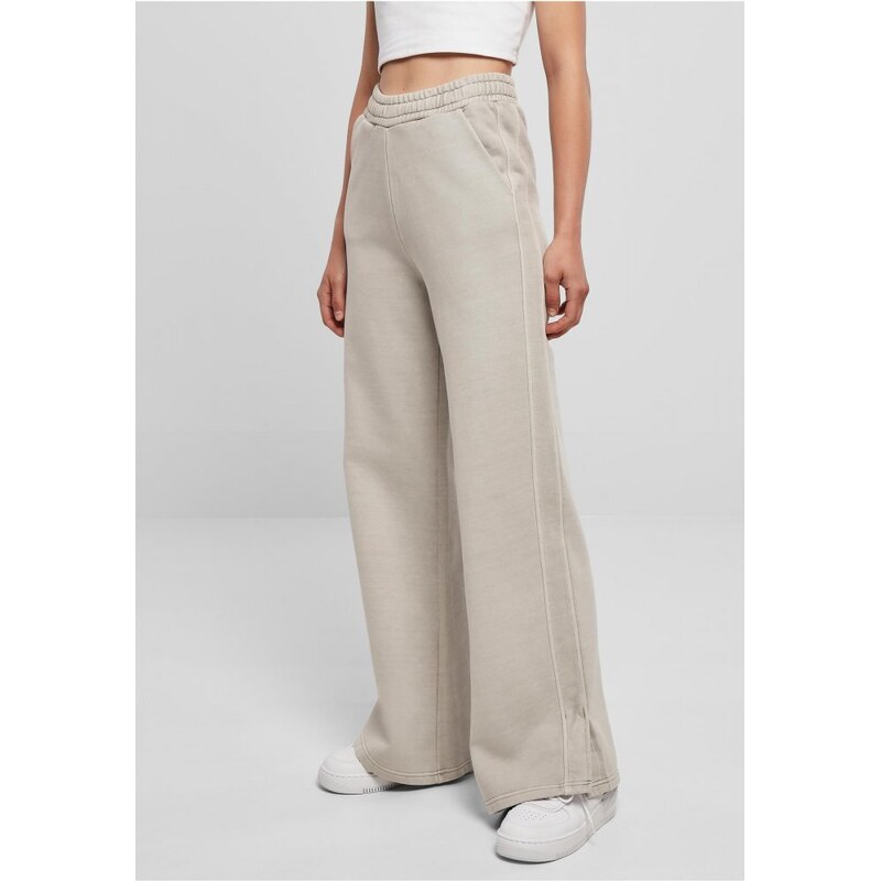 URBAN CLASSICS Ladies Heavy Terry Garment Dye Slit Pants -