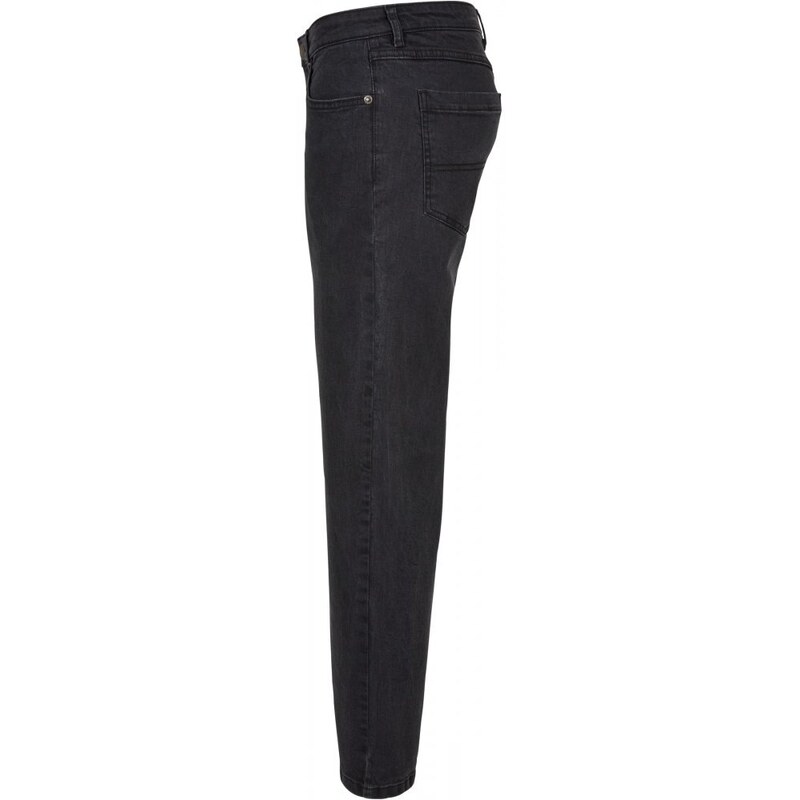 URBAN CLASSICS Ladies Low Waist Straight Denim Pants - black washed