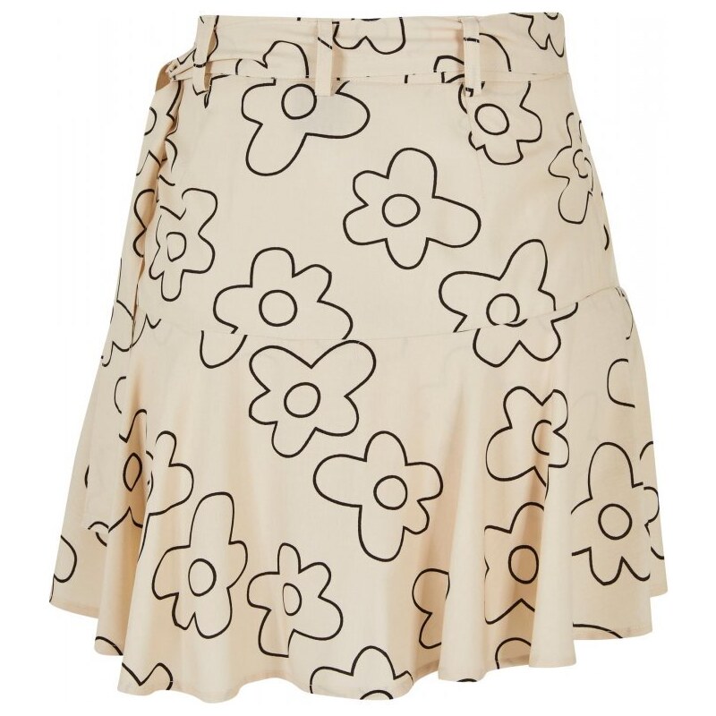 URBAN CLASSICS Ladies Viscose Mini Skirt - softseagrassflower