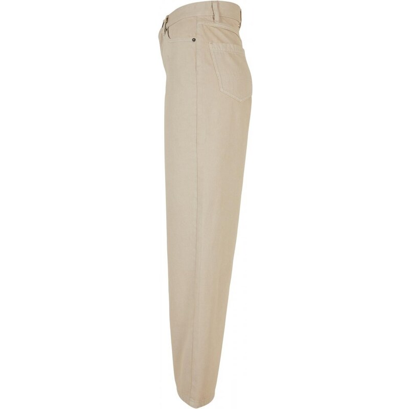 URBAN CLASSICS Ladies High Waist 90´S Wide Leg Denim Pants - offwhite raw