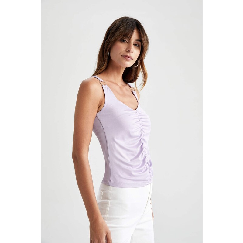 DEFACTO Slim Fit V Neck Strappy Vest