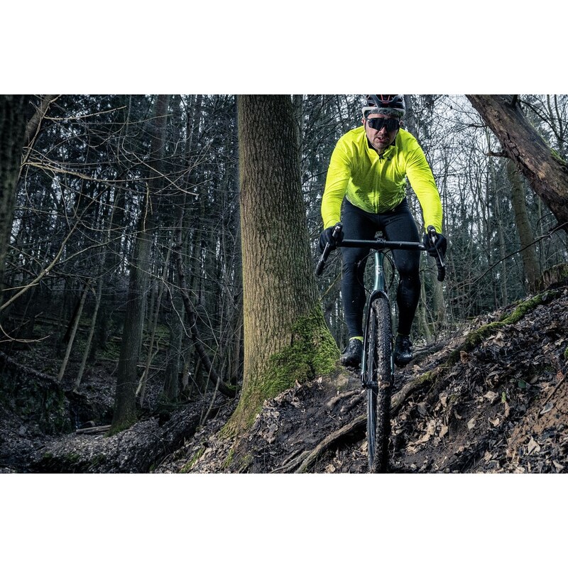 Pánská cyklo bunda Silvini Parina neonově žlutá/černá