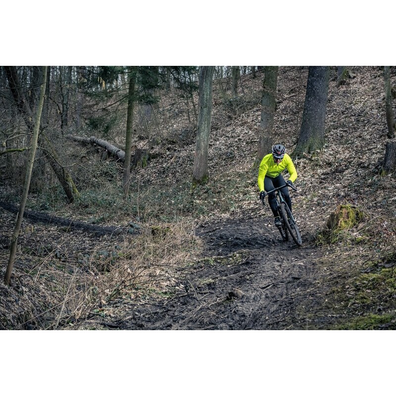 Pánská cyklo bunda Silvini Parina neonově žlutá/černá