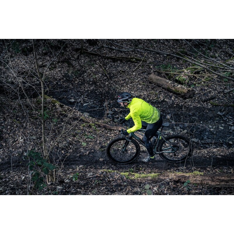 Pánská cyklo bunda Silvini Parina neonově žlutá/černá