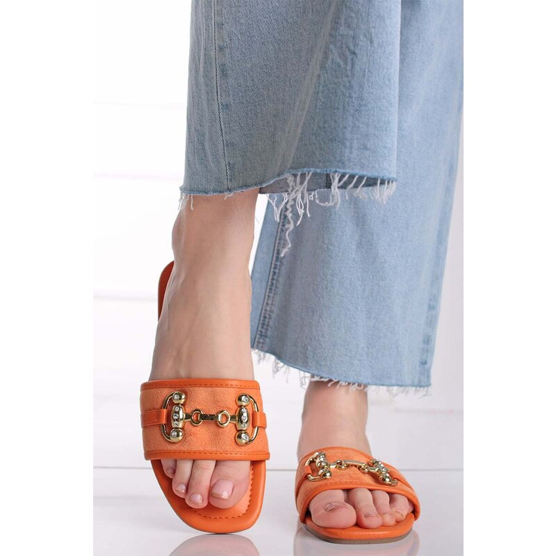 Ideal Oranžové nízké pantofle Maris