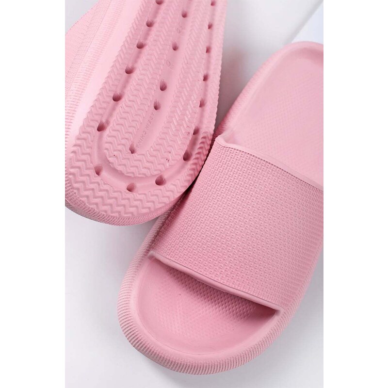 Ideal Růžové gumové nízké pantofle Katrina