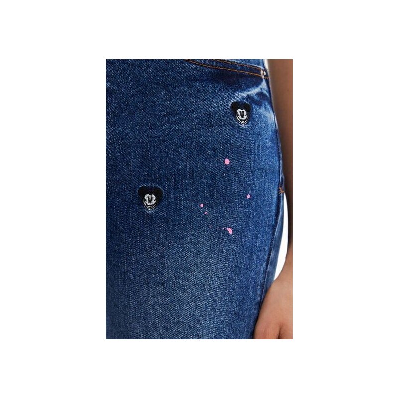 Dámské jeans DESIGUAL MICKEY 5053 BLUE