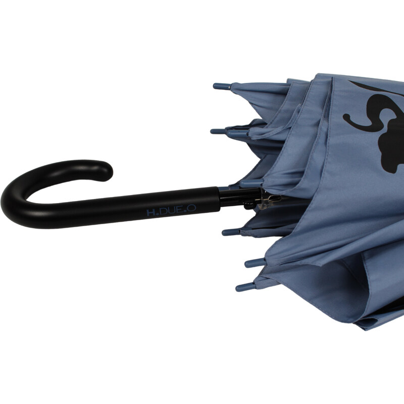 Luxusní dámský holový deštník H.DUE.O- Black Cat, modrá