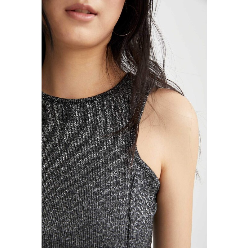 DEFACTO Sleeveless Knitted Crop Top