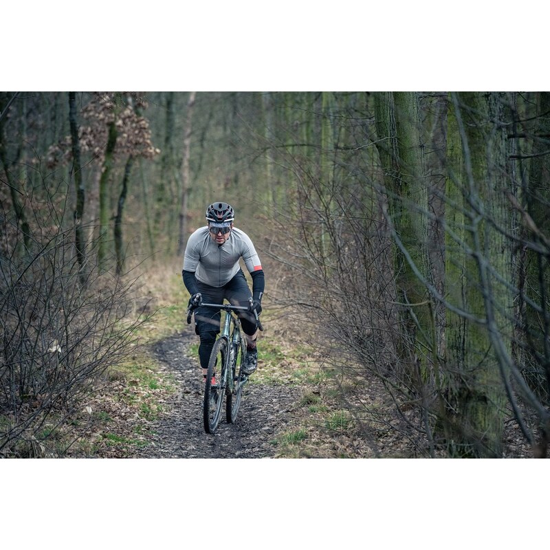 Pánský cyklo dres Silvini Ansino světle šedá