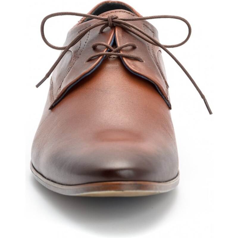 Kožená společenská obuv Dapi hnědá 15255