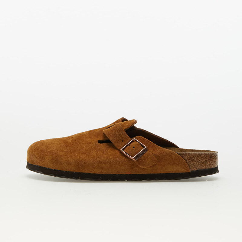 Pantofle Birkenstock Boston Suede Leather Mink