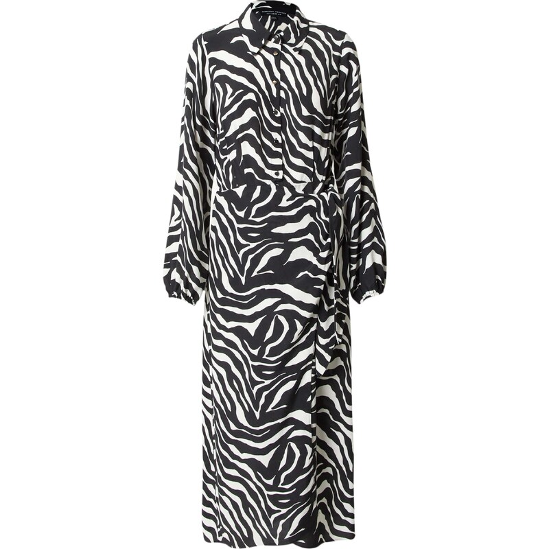 Dorothy Perkins Košilové šaty černá / bílá