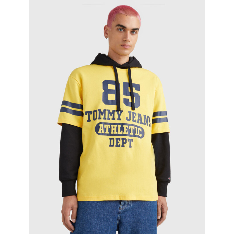 Tommy Jeans pánské žluté tričko Skater